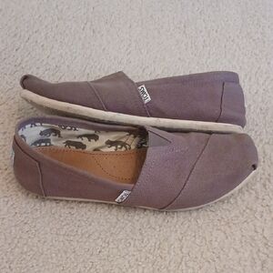 Toms Purple Flats Canvas Loafers